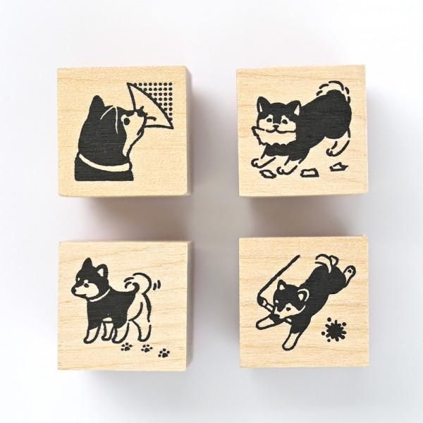 NB Wooden Stamps - Mischief in the Margins - Shiba Inu