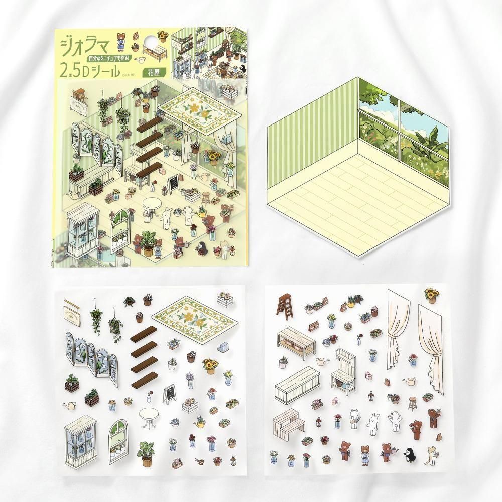 BGM Diorama 2.5D Stickers - Vol. 2 - Flower Shop