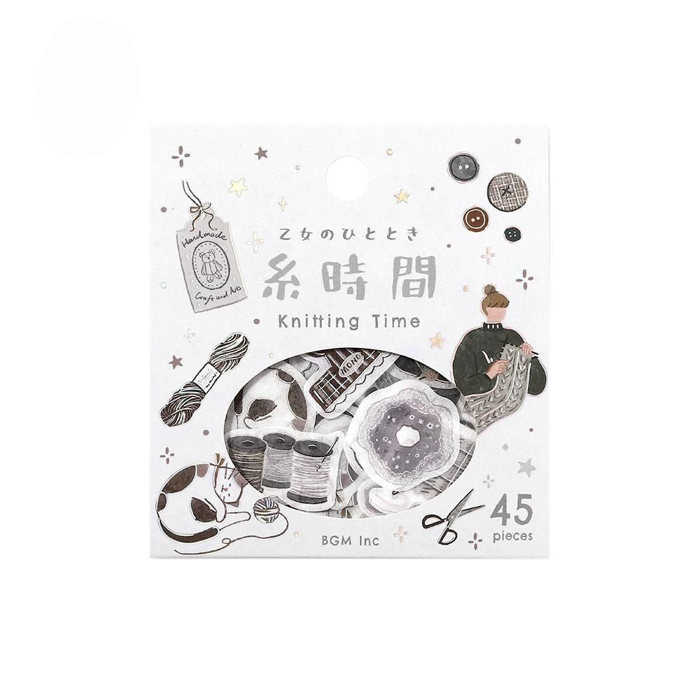 BGM Planner Sticker Flakes - Maiden's Moment - Knitting Time