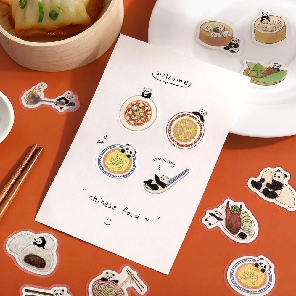 BGM Planner Sticker Flakes - A Panda Day - Cooking
