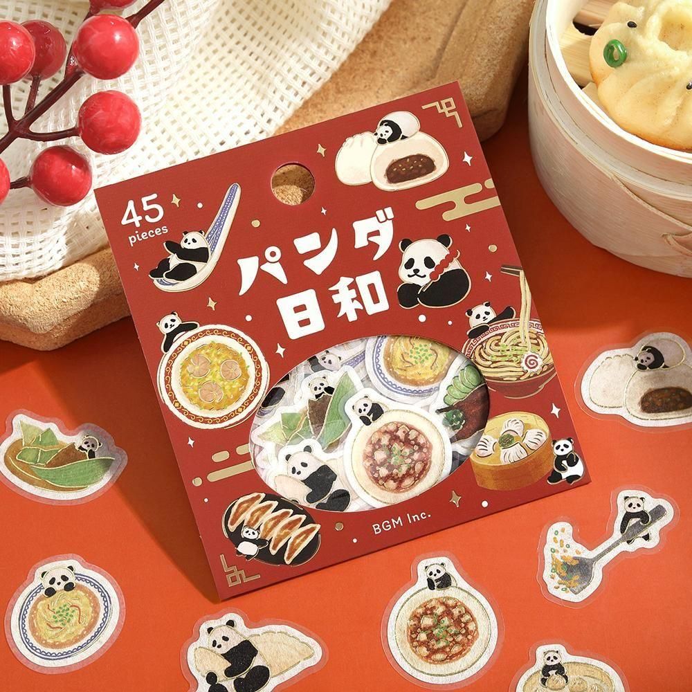 BGM Planner Sticker Flakes - A Panda Day - Cooking