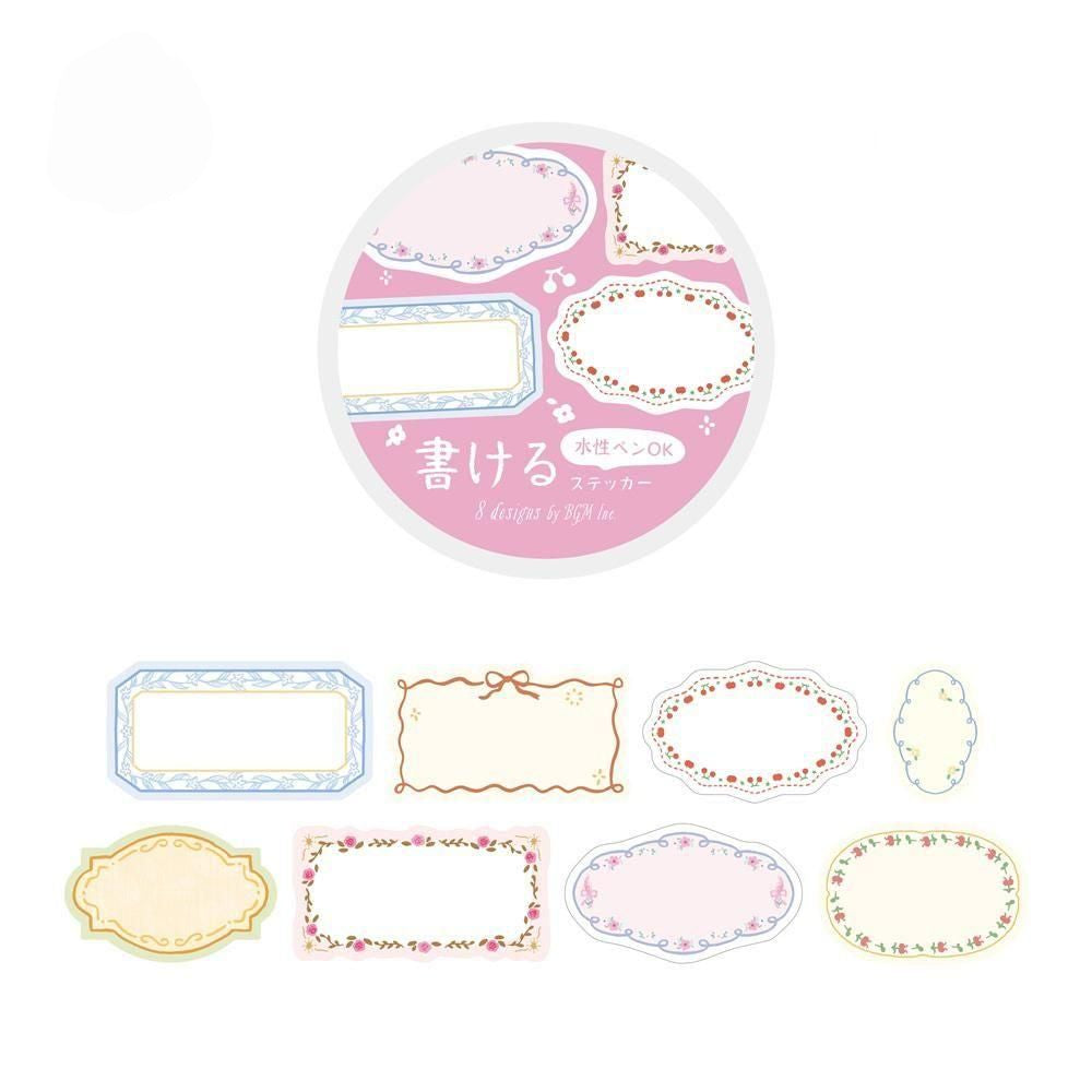 BGM Roll Stickers - Writable Stickers - Flower Frames