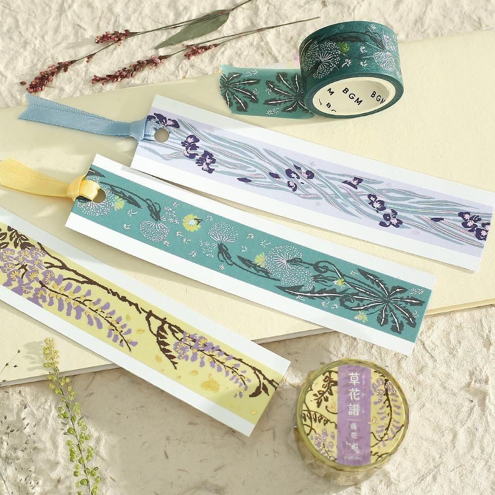 BGM Washi Tape - Flowers and Plants - Wisteria