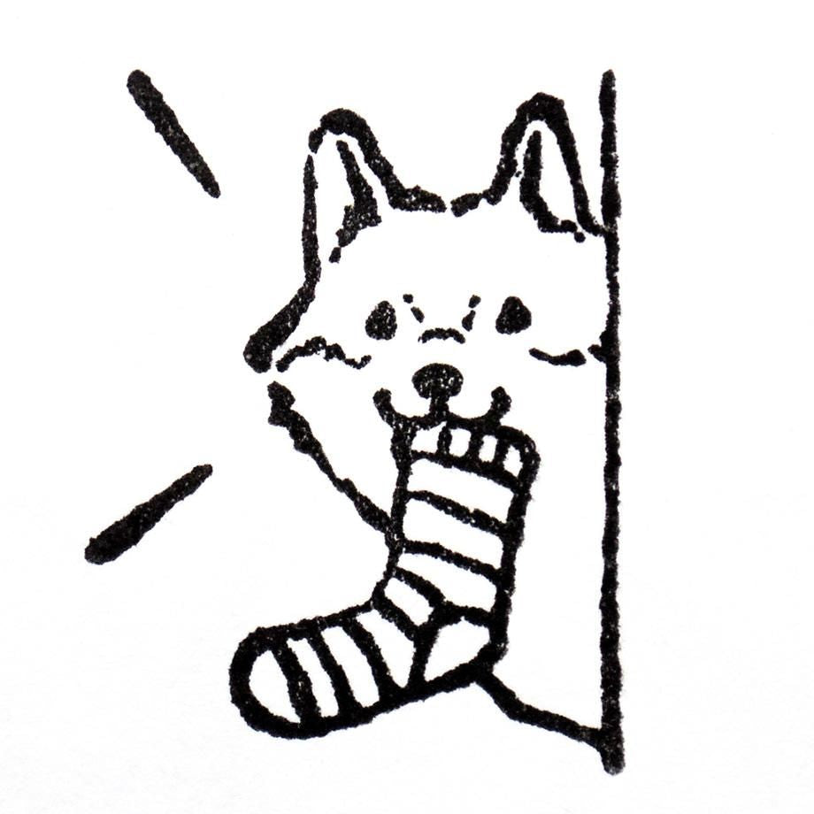Hyogensha Cozyca Midori Asano Stamp - Mischievous Puppy