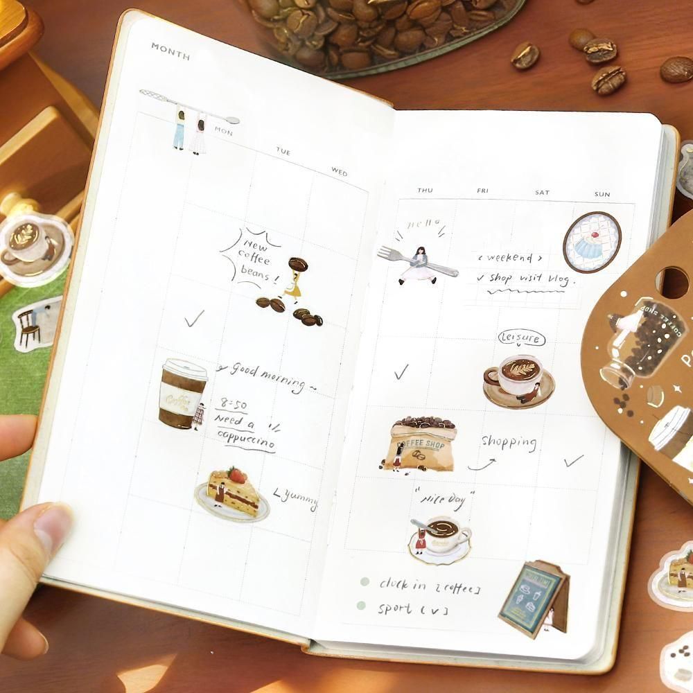 BGM Flake Stickers - Petit Story - Cafe