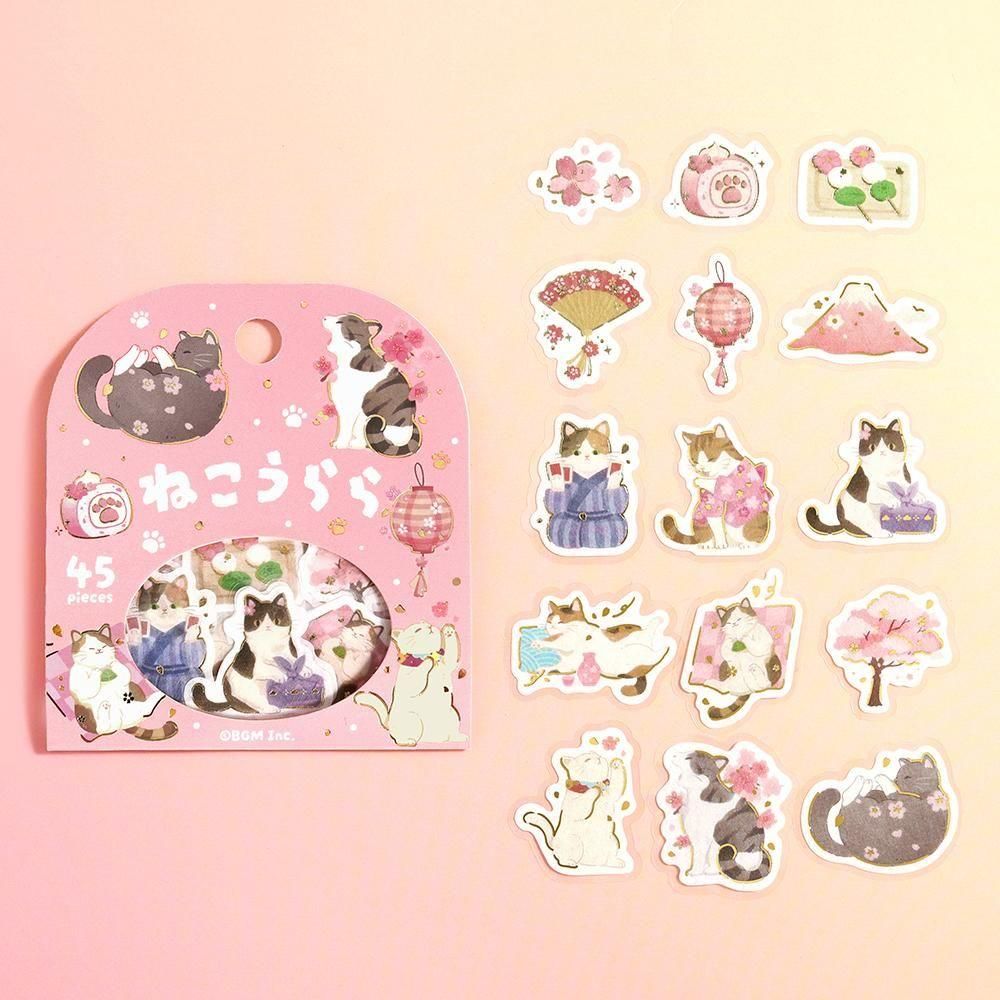 BGM Flake Stickers - Sakura Limited - Neko Urara (Limited Edition)