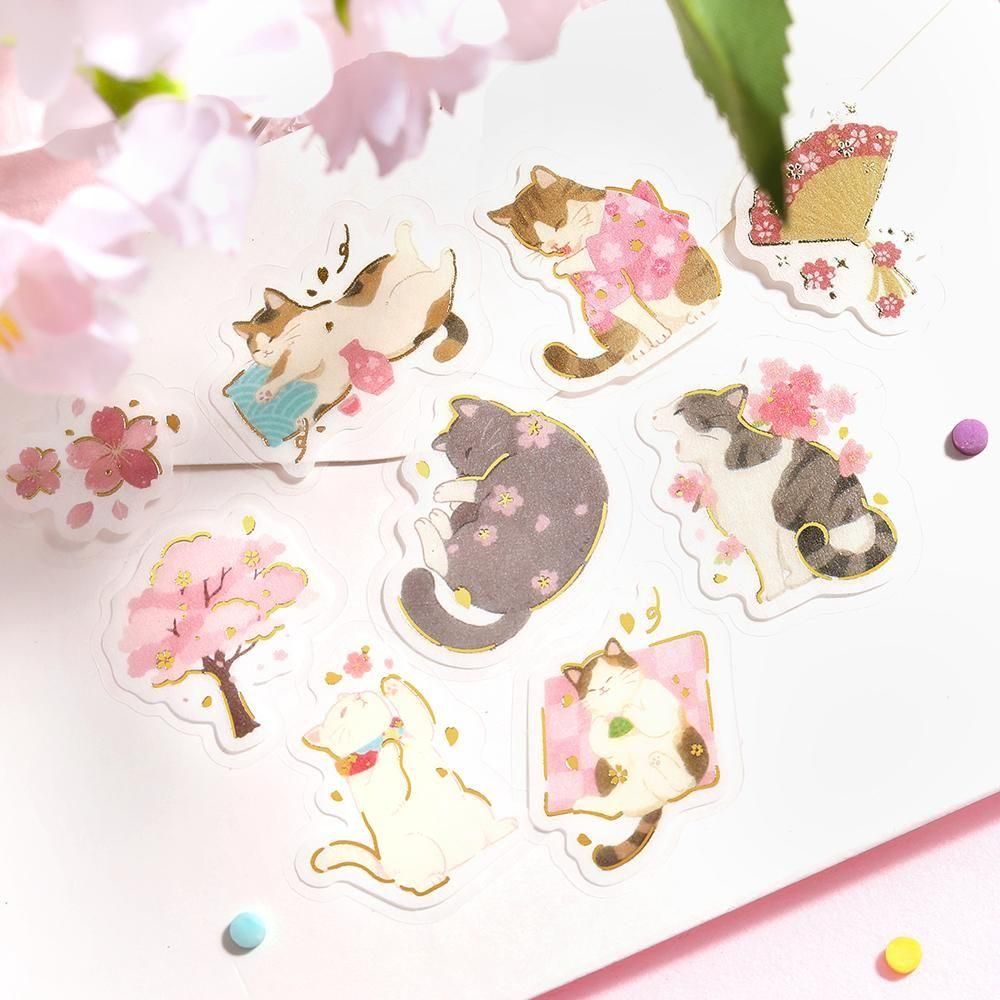 BGM Flake Stickers - Sakura Limited - Neko Urara (Limited Edition)