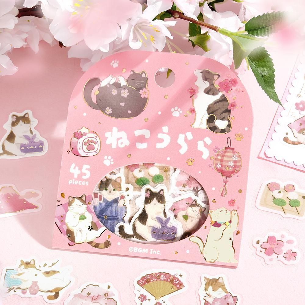 BGM Flake Stickers - Sakura Limited - Neko Urara (Limited Edition)