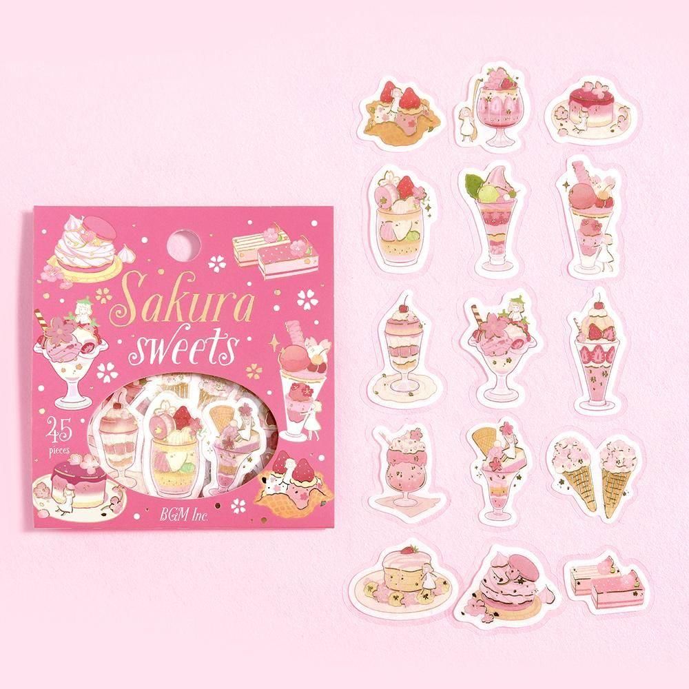 BGM Flake Stickers - Sakura Limited - Sakura Sweets (Limited Edition)