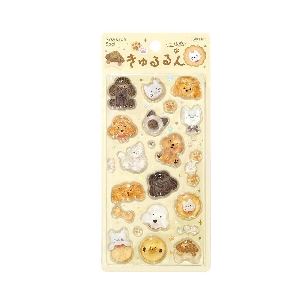 BGM Kyururun Sticker Sheet - Fluffy Animals
