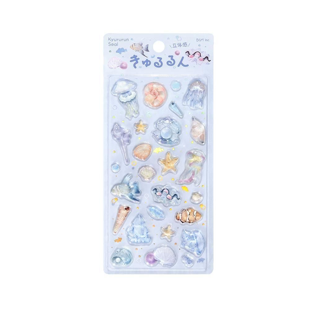 BGM Kyururun Sticker Sheet - Sea Creatures