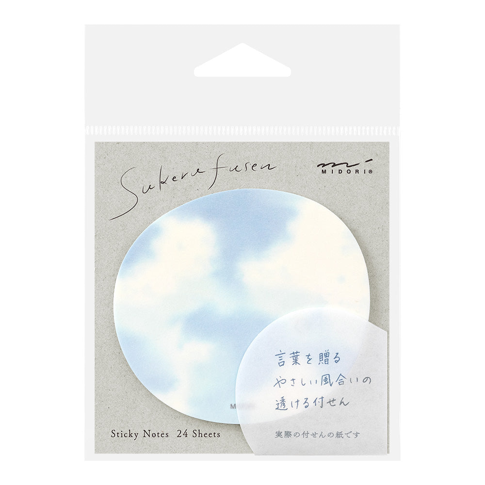 Midori Sticky Notes - Transparent - Sky Light Blue