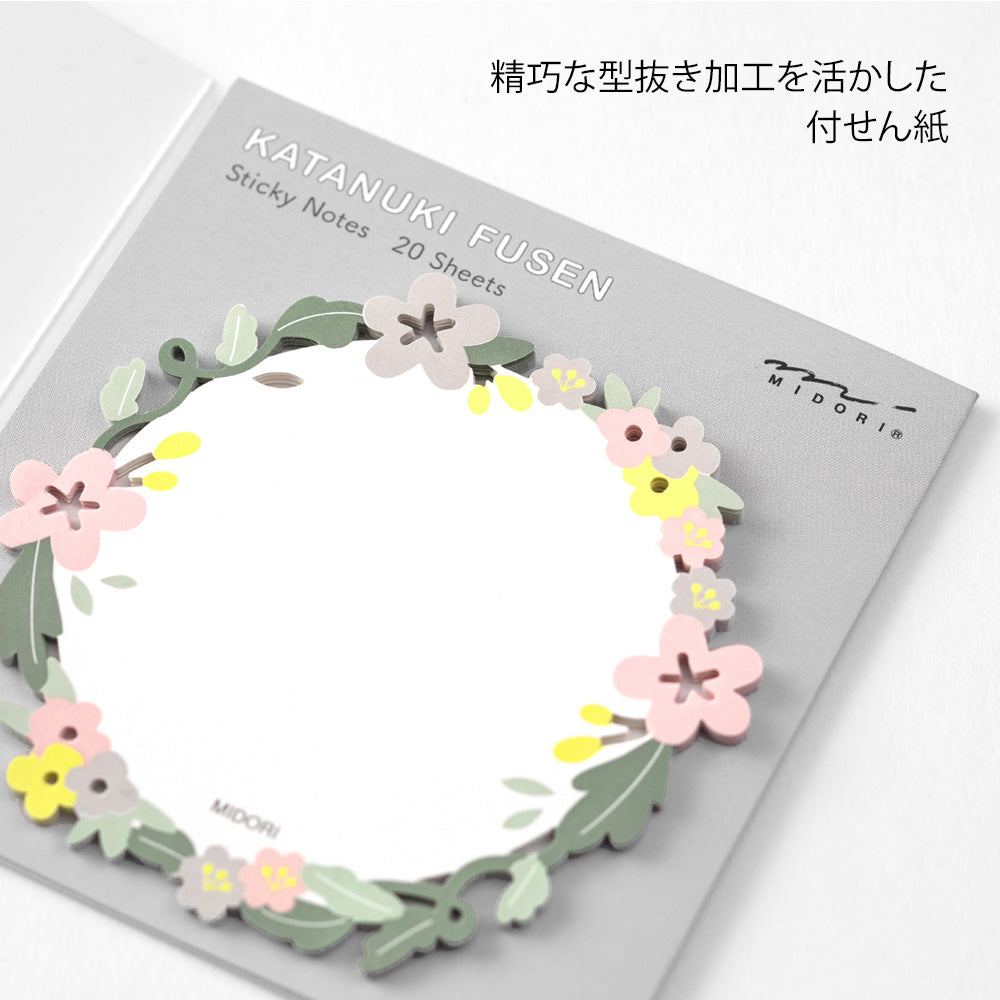 Midori Sticky Notes - Die-Cut Wreath