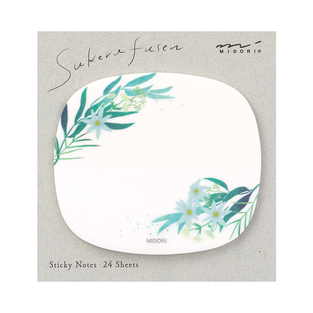 Midori Sticky Notes - Transparent - Leaves