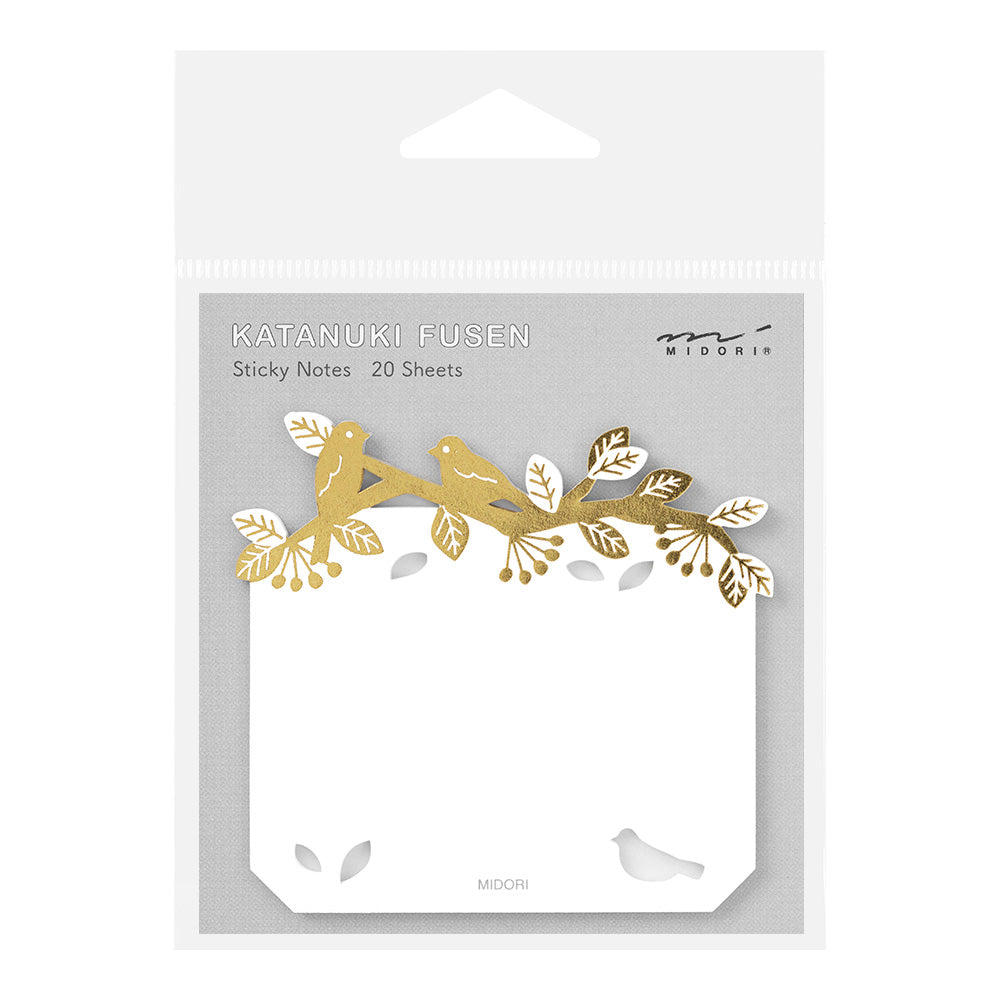 Midori Sticky Notes - Die Cut - Foil Stamped Birds