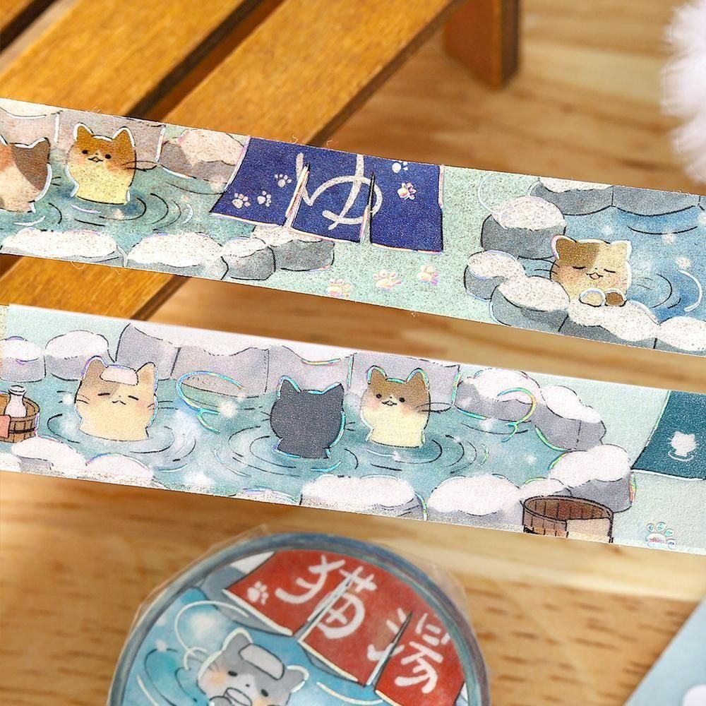 BGM Washi Tape - Life - Cat Bathhouse