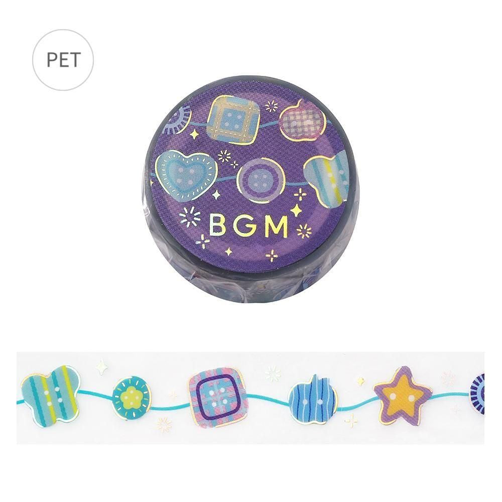 BGM Washi Tape - Clear Tape - Colorful Button