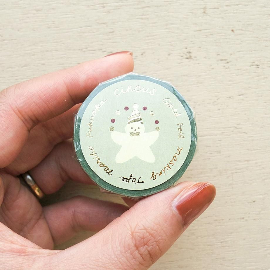 Hyogensha Cozyca Mariko Fukuoka Foil-Stamped Washi Tape - Circus