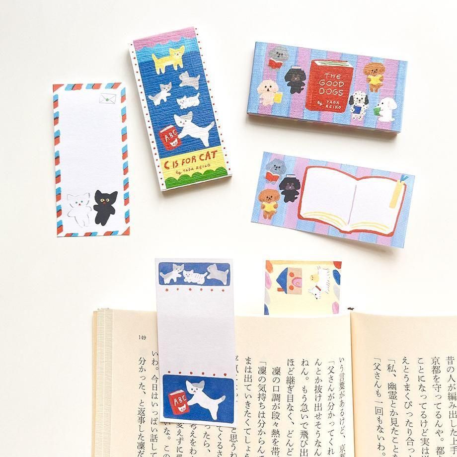 Hyogensha Cozyca Tada Reiko One-Line Sticky Notes - C IS FOR CAT・THE GOOD DOGS