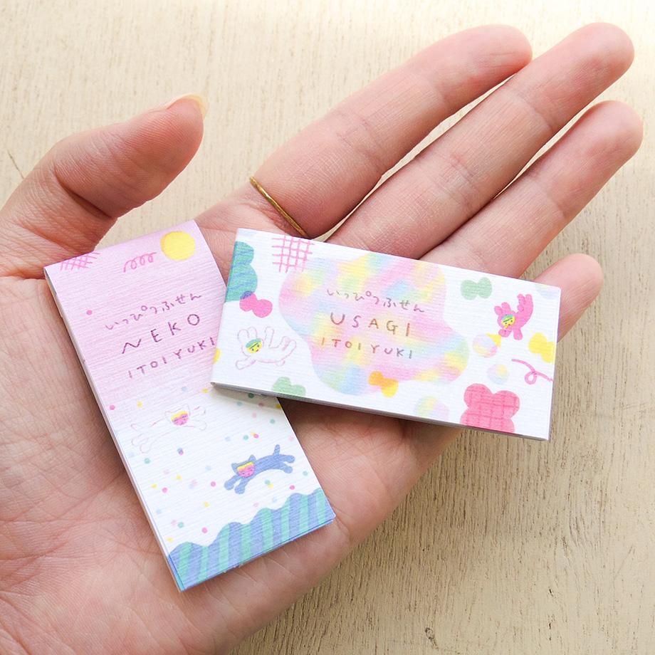Hyogensha Cozyca Itoi Yuki One-Line Sticky Notes - USAGI・NEKO