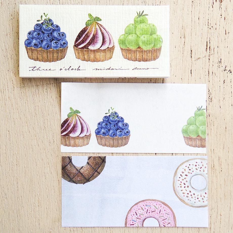 Hyogensha Cozyca Midori Asano One-Line Sticky Notes - MY FAVORITE MUGS・three o'clock