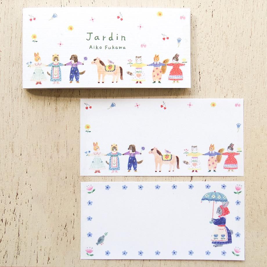 Hyogensha Cozyca Aiko Fukawa One-Line Sticky Notes - Jardin・Happiness