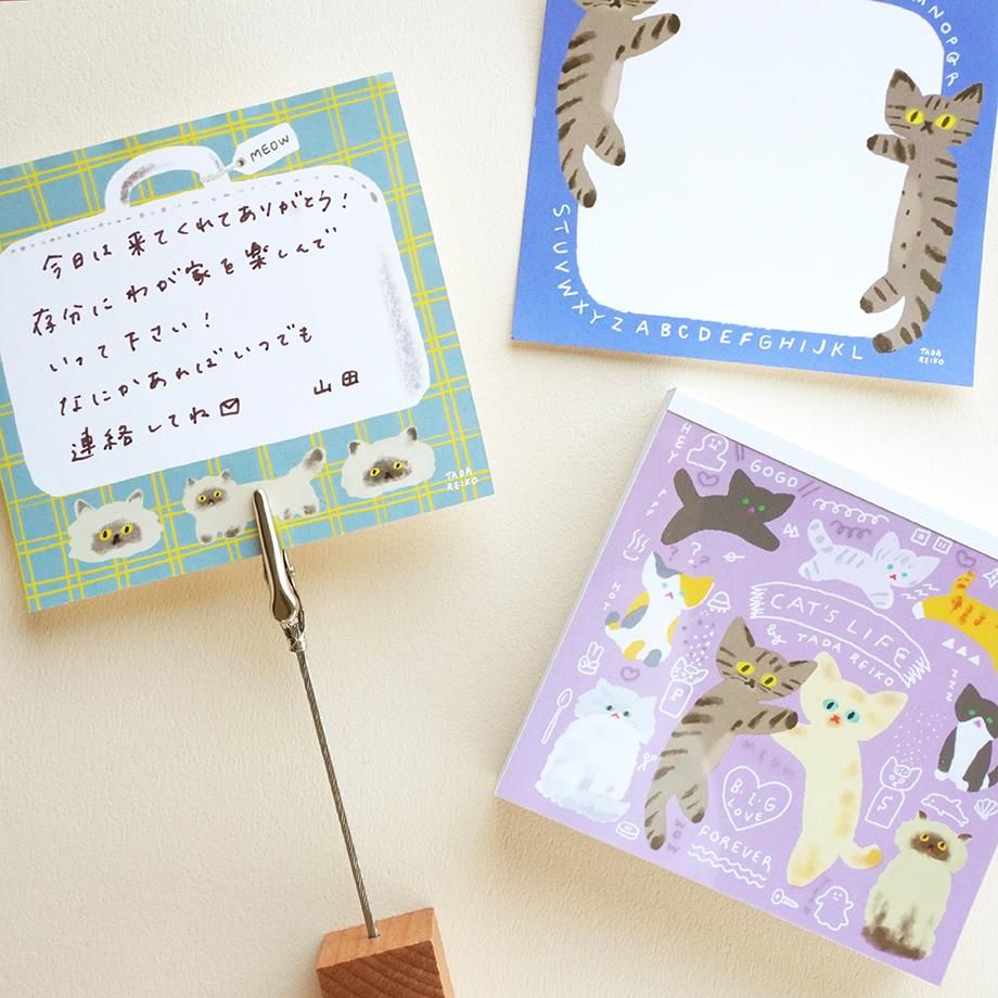 Hyogensha Cozyca Tada Reiko Memo Pad - Cat's Life