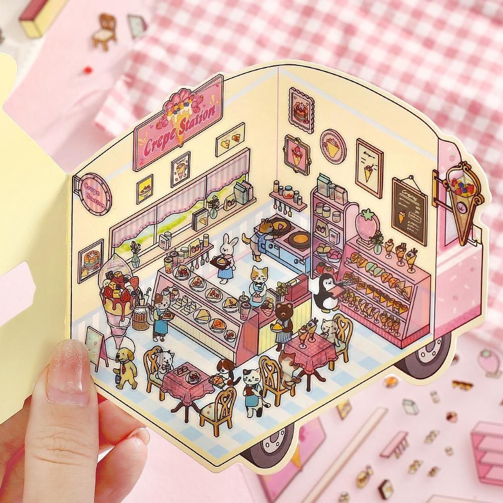 BGM Diorama 2.5D Stickers - Vol. 3 - Crepe Shop
