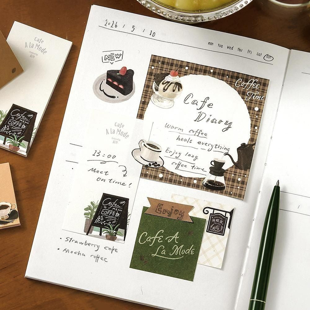 BGM Memo Pad Set - Memono - Cafe a La Mode Vol. 2