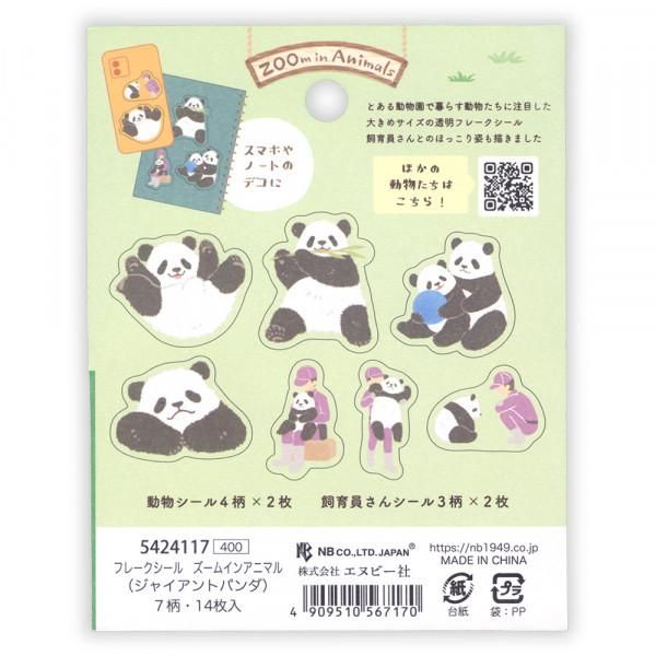 NB ZOOm in Animals Flake Stickers - Giant Panda