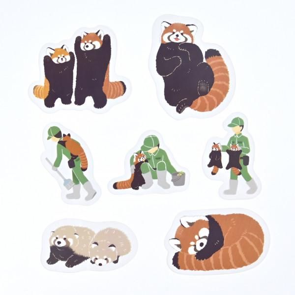 NB ZOOm in Animals Flake Stickers - Red Panda