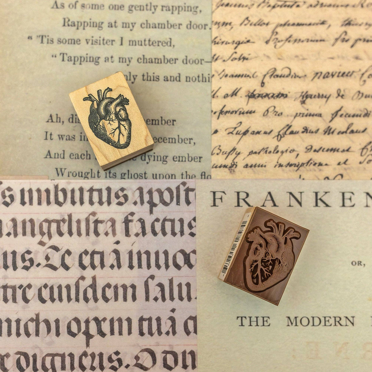 CoraCreaCrafts Heart Wooden Stamp