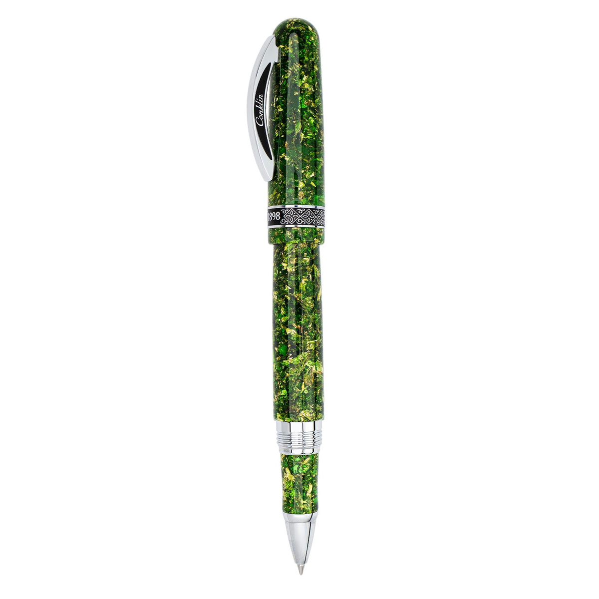 Conklin 1898 Solaris Rollerball Pen - Green w/ Chrome Trim