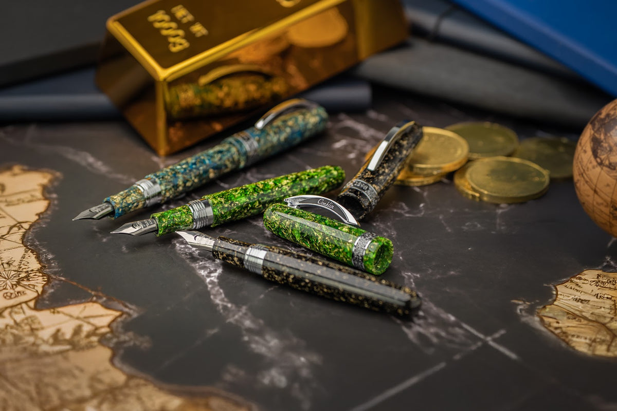 Conklin 1898 Solaris Fountain Pen - Green w/ Chrome Trim