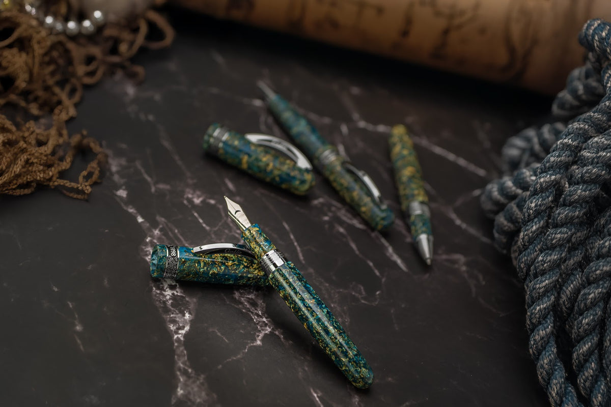 Conklin 1898 Solaris Ballpoint Pen - Green w/ Chrome Trim