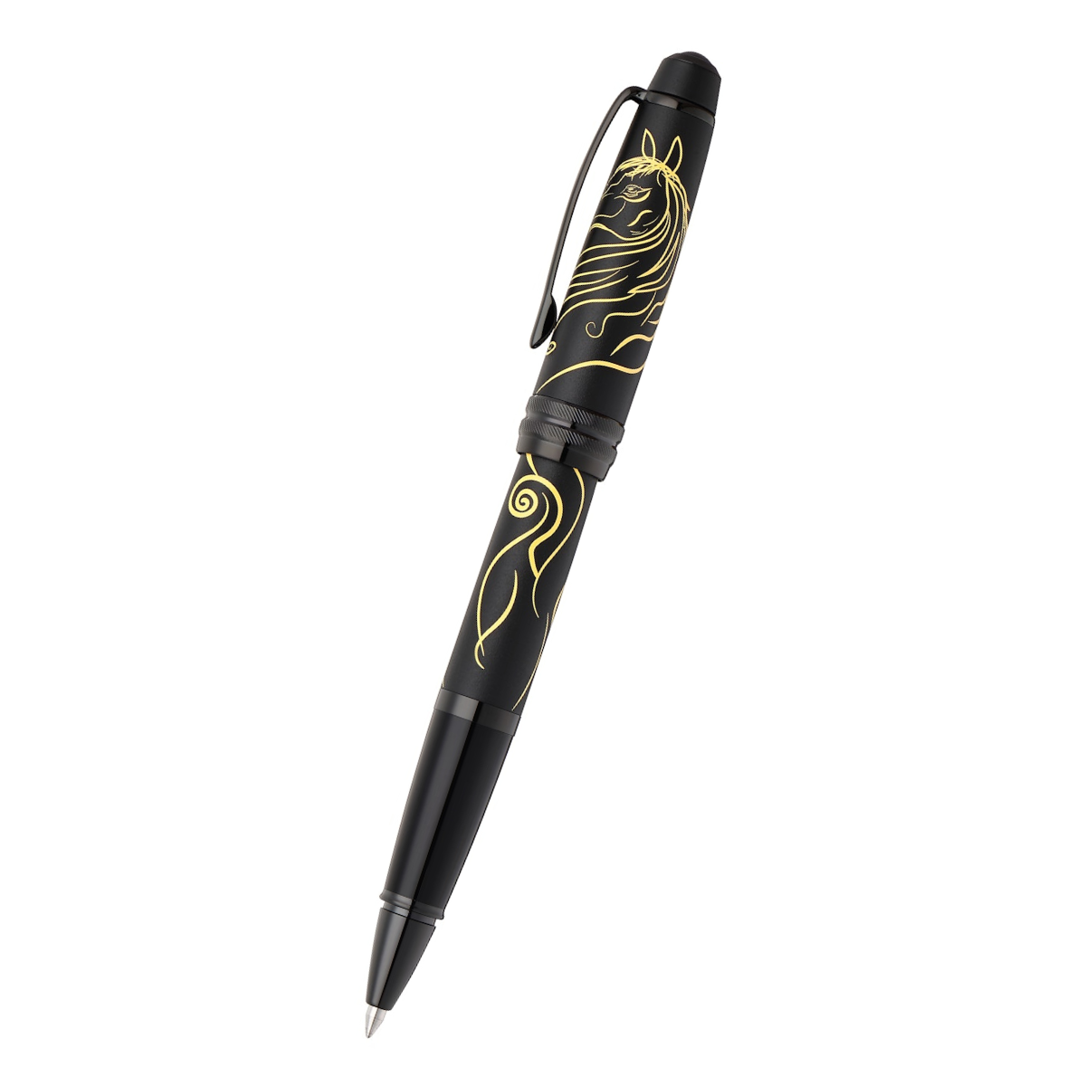 Cross Bailey Rollerball Pen - Zodiac Year of the Horse Matte Black Lacquer