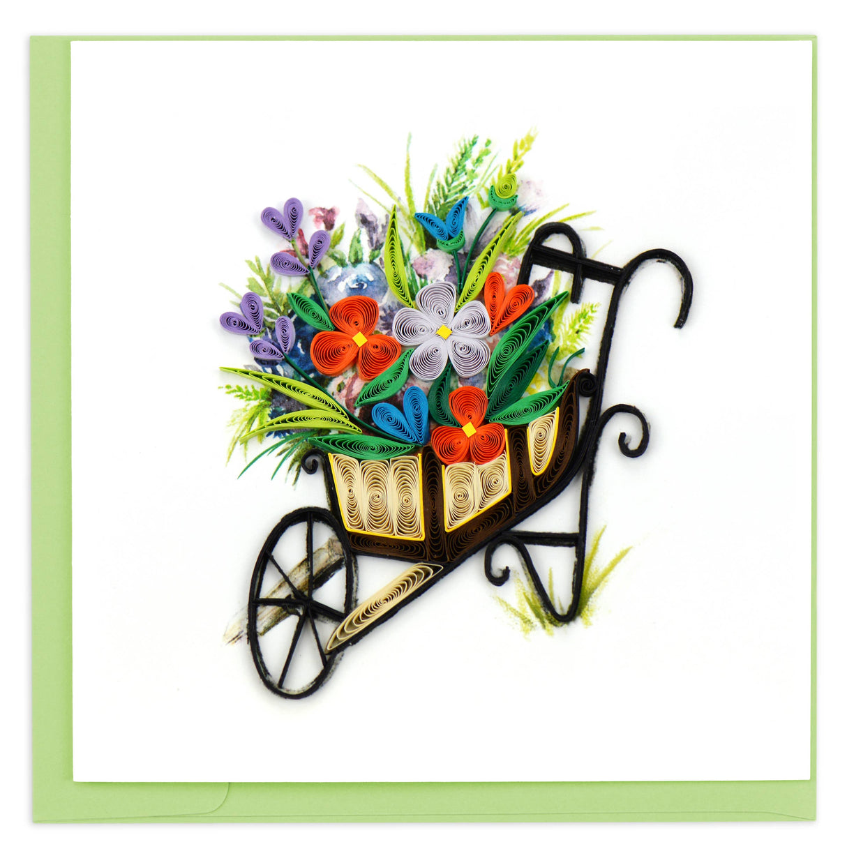 Quilled Wheelbarrow Greeting Card