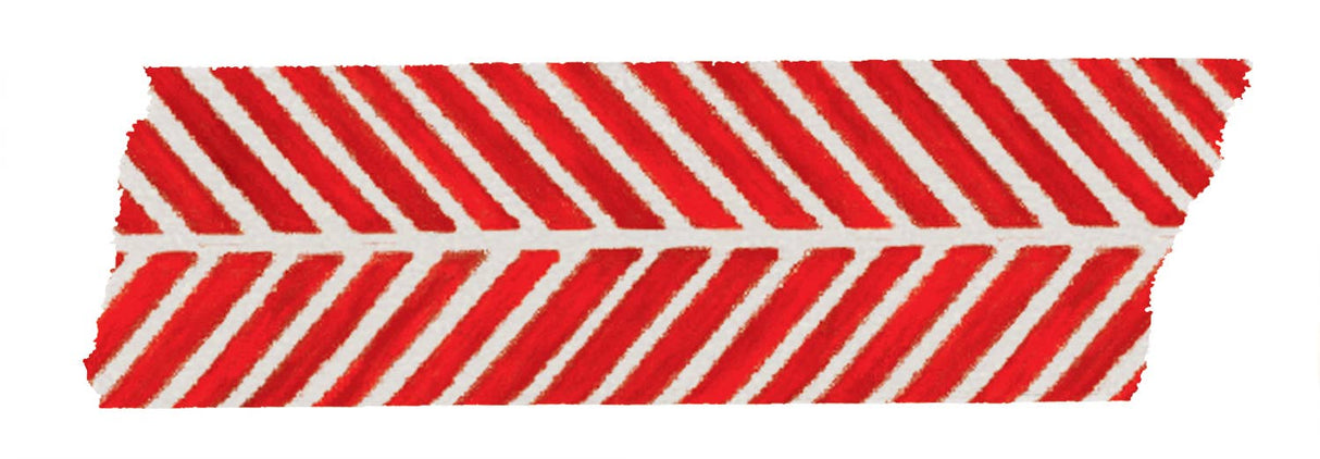 beve! Red Herringbone Washi Tape