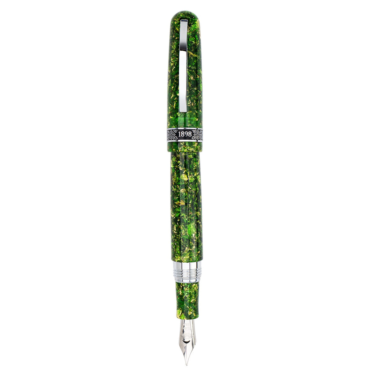 Conklin 1898 Solaris Fountain Pen - Green w/ Chrome Trim