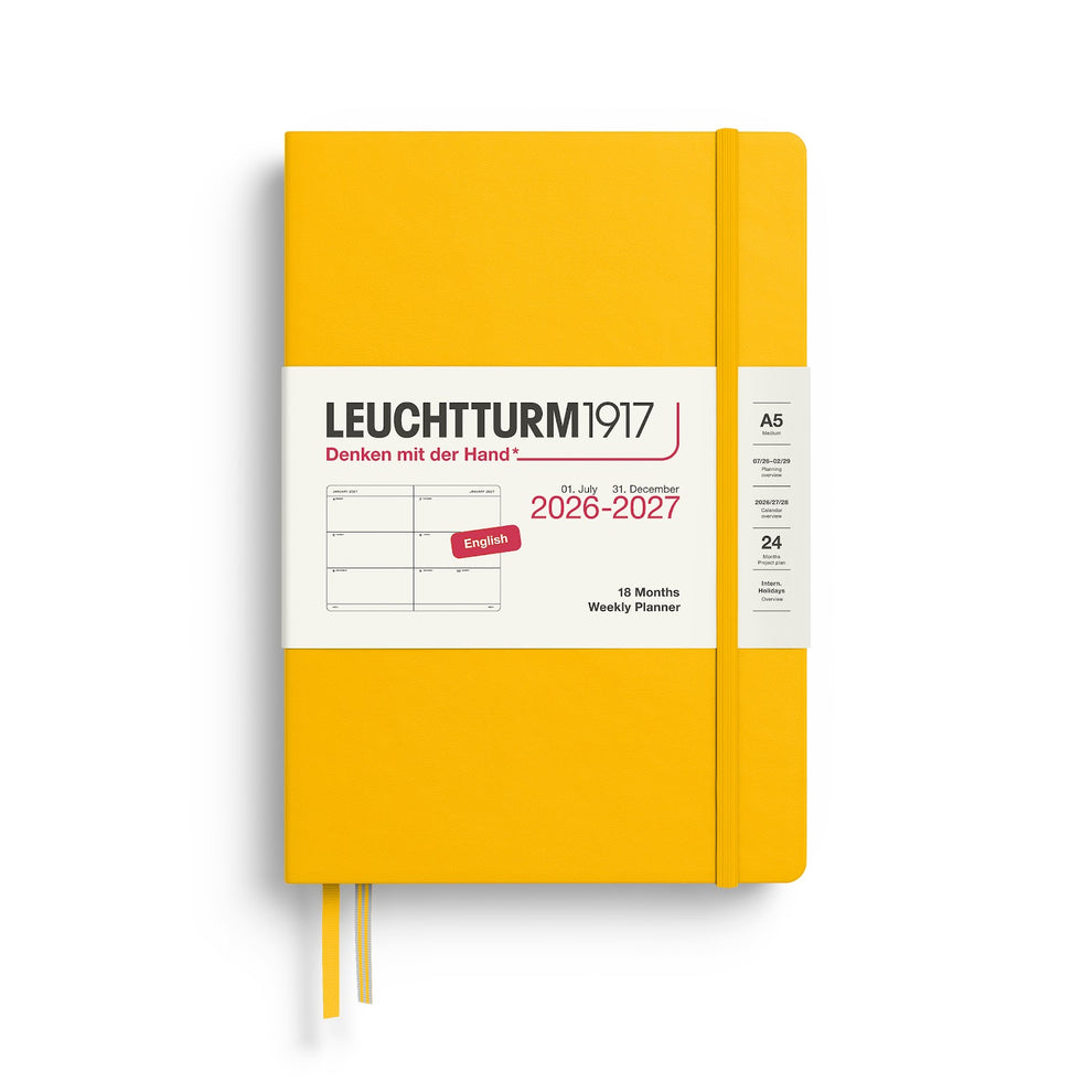 Leuchtturm Weekly Planner 2027, 18 Months, English