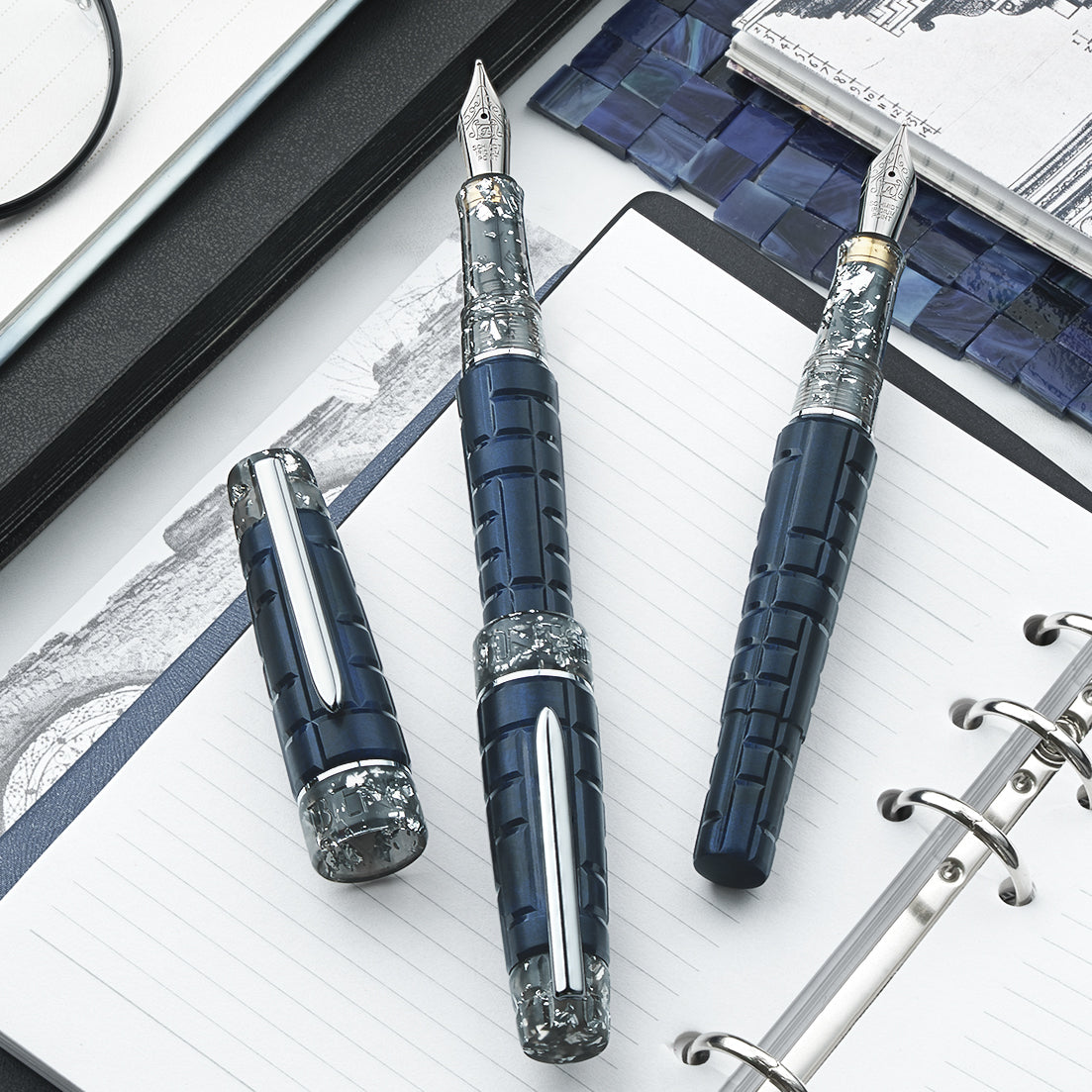 Benu Tessera Fountain Pen - Galena
