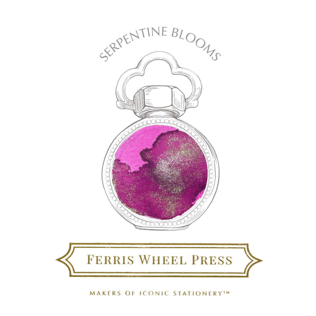 Ferris Wheel Press Year of the Snake - Serpentine Blooms - 38ml Bottled Ink (Doorbuster)