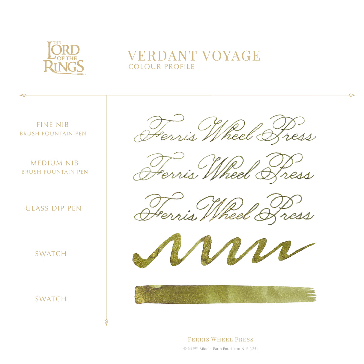 Ferris Wheel Press x Lord of The Rings - Verdant Voyage Bottled Ink (Special Edition)