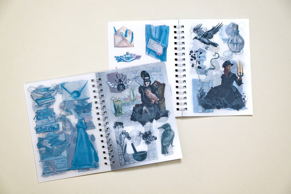 CoraCreaCrafts Dark Academia Sticker Book