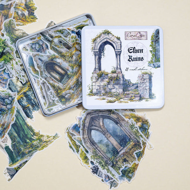 Atlas Stationers - CoraCreaCrafts Sticker Box - Elven Ruins - Stickers - Image 2