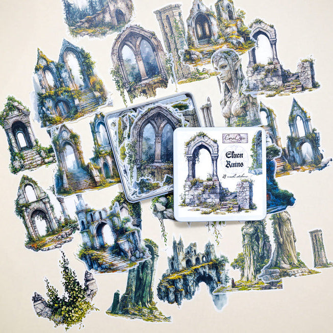 Atlas Stationers - CoraCreaCrafts Sticker Box - Elven Ruins - Stickers