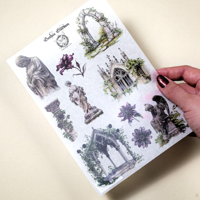 CoraCreaCrafts Sticker Sheet - Gothic Gardens