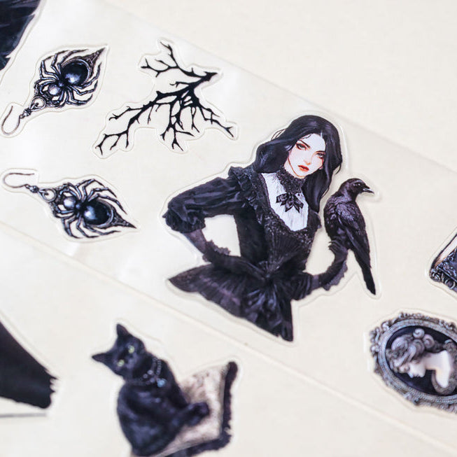 CoraCreaCrafts Washi Tape - Transparent - Victorian Gothic