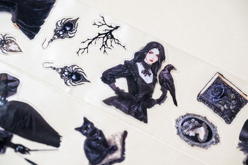 CoraCreaCrafts Washi Tape - Transparent - Victorian Gothic