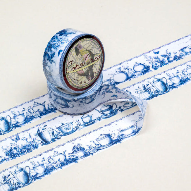CoraCreaCrafts Washi Tape - Blue Tea